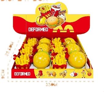 Transformed French fries+Burger (keychain) (set of 12)   ITEM NO.： W048660