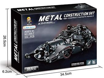 332PCS metal building blocks for assembling cars   ITEM NO.： W042307