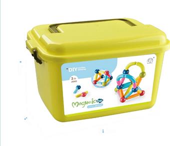 Small size assembled magnetic rod 145PCS+medium storage box   ITEM NO.： W046579