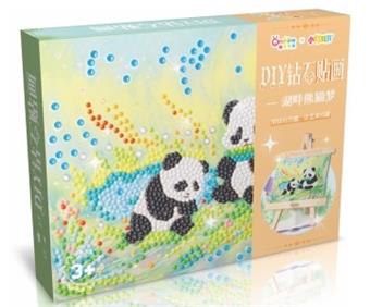 DIY Magic Diamond Painting - Lakeside Panda Dream   ITEM NO.： W043533