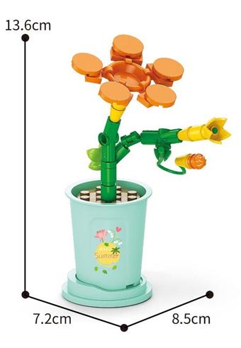 Xiaoshu Lingxiao Flower 42PCS Micro Particle Building Blocks   ITEM NO.： W044878