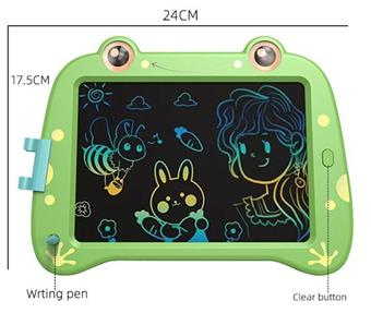 8.5-inch frog color screen LCD electronic writing board drawing board graffiti drawing board handwriting board (CR2025 power pack * 1)   ITEM NO.： W056446
