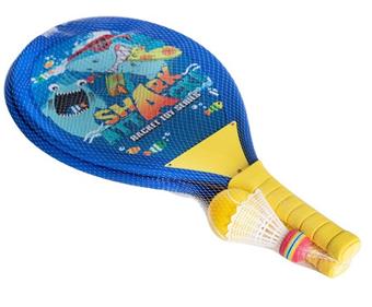 21 inch fabric tennis racket (shark themed)   ITEM NO.： W043219