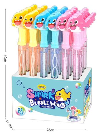 Shark Bubble Stick (3 colors mixed) 24PCS   ITEM NO.： W042557