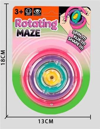 3D rotating maze puzzle toy (four-color mixed) 24pcs   ITEM NO.： W041605