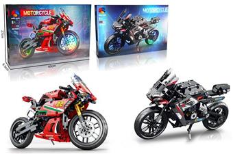 AB Original Package DIY Puzzle Assembly Building Blocks Particle New Motorcycle (470PCS/486PCS)   ITEM NO.： W046315