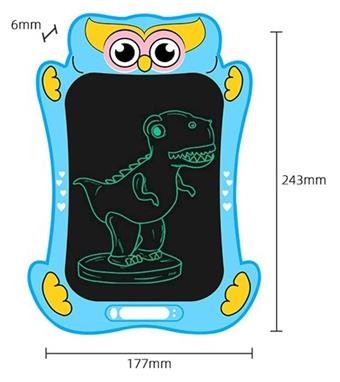 9-inch cartoon owl monochrome screen LCD electronic writing board drawing board graffiti drawing board handwriting board (CR2025 power pack * 1)   ITEM NO.： W056462