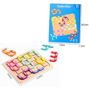 Wooden digital maze tabletop game puzzle toy   ITEM NO.： W049575