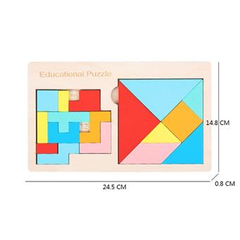 Wooden Puzzle Tetris Seven Clever Edition Combination Calendar Puzzle   ITEM NO.： W049340