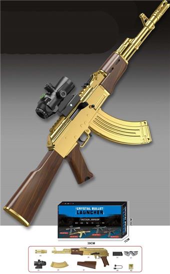 High speed nylon version gold-plated version AK47 automatic water bullet gun   ITEM NO.： W064158
