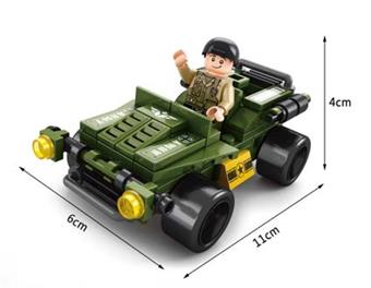 Mini military off-road vehicle 6-in-1, 1106pcs   ITEM NO.： W046082