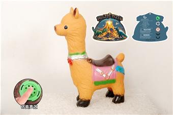 Rubber coated animal mount, yellow yellow alpaca (with call IC)   ITEM NO.： W046334