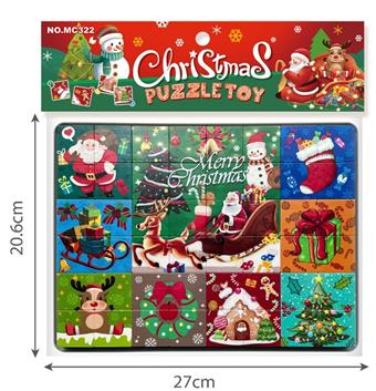 Christmas puzzle puzzle building blocks with drawing board, large particle building blocks, table track, sliding beads, building study desk, writing board   ITEM NO.： W056847