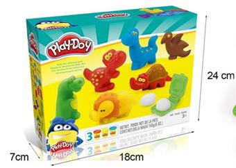 Colored clay dinosaur model set   ITEM NO.： W053772