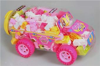Girl Series - Large School Bus Multi color Mixed Weighing 700g (Approximately 140 PCS)   ITEM NO.： W045342