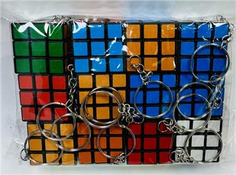 3.0 Black Sticker Cube with Keychain (12 pieces/bag)   ITEM NO.： W048590