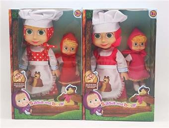 10 inch empty body with music IC chef Martha doll with chef hat+apron+6 inch Martha doll 2 mixed styles   ITEM NO.： W062976