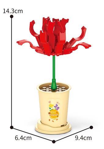 Frost Drop Manzhusha Hua 34PCS Micro Particle Building Blocks   ITEM NO.： W044871