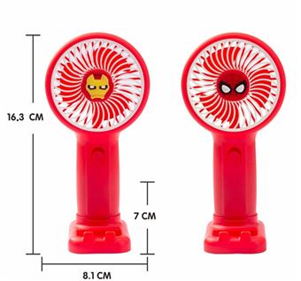 Iron Man/Spider Portable Fan with Base   ITEM NO.： W042093