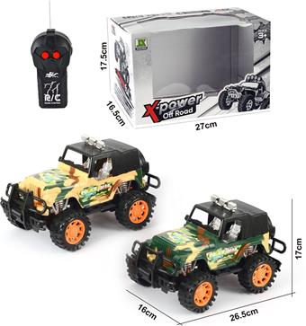 2-way remote control Jeep off-road full body camouflage car   ITEM NO.： W060521