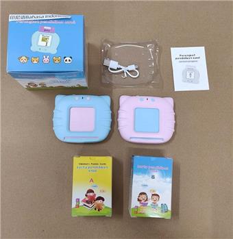 Indonesian+English IC - Kitten 255 Cards 510 Face Content English Flash Cards Children's Puzzle Card Learning Machine Early Education Card Machine (3.7V lithium battery pack)   ITEM NO.： W061405