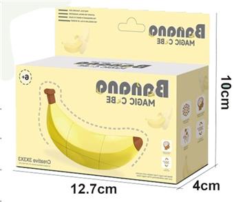 Banana Cube (Fruit Cube Puzzle 3D Alien Cube) Puzzle Cube Stress Relief Puzzle Toy Finger Game   ITEM NO.： W042794
