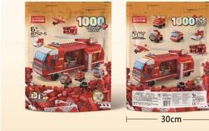 Fire truck 1000pcs building blocks   ITEM NO.： W045988