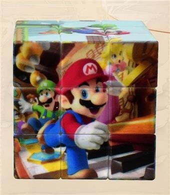 3.5CM Super Mario Magic Cube (UV Printed) 12PCS One Medium Package Three Step Small Magic Cube Three Step Mini Magic Cube Keychain Pendant Puzzle Puzzle Magic Cube Stress Relief Puzzle Toy Finger Game   ITEM NO.： W042712