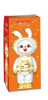 Lucky Rabbit astronaut piggy bank ornament with light string+greeting card   ITEM NO.： W050917