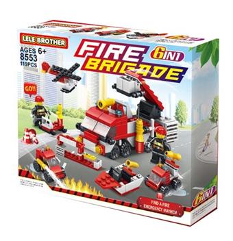 Fire rescue team six in one 119PCS   ITEM NO.： W045243