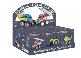 Magnetic engineering block car (small)   ITEM NO.： W047350