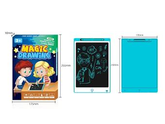Blue 10 inch monochrome screen LCD writing board, drawing board with screen lock   ITEM NO.： W056959