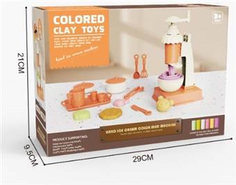 Children's Puzzle Play Home Simulation Kitchenware DIY Clay Ice Cream Clay Machine Set   ITEM NO.： W052517
