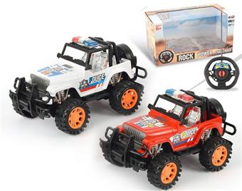 2-way remote control Jeep open top off-road police car   ITEM NO.： W060502