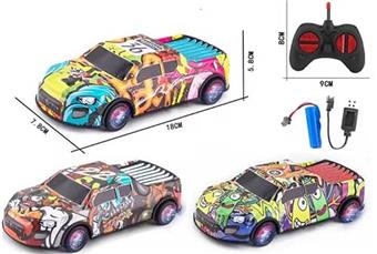 1: 24 Four Way Pickup Alloy Graffiti Remote Control Car with Lights   ITEM NO.： W060784