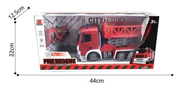1: 24 channel remote control lighting 2.4G dual frequency lifting fire truck   ITEM NO.： W060598