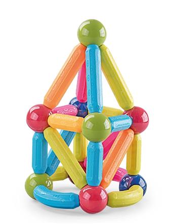 Small size assembled magnetic rod 108PCS+middle storage box   ITEM NO.： W046577