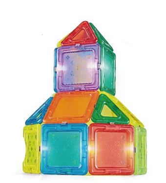 Assemble 38PCS luminous magnetic sheets   ITEM NO.： W046556