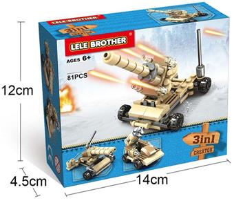 Tank 4 # 3IN1 multi-color mixed packaging, 81PCS   ITEM NO.： W045414