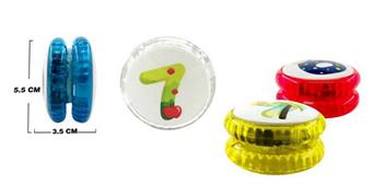 Hanging plastic version digital yo yo 12pcs (single price) (GCC), light steel ball clutch   ITEM NO.： W047981