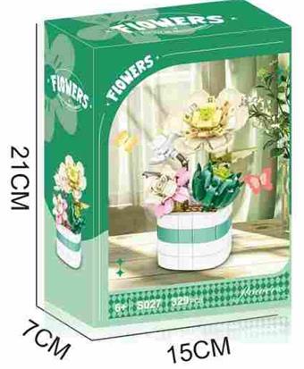 Midsummer lush potted plant 329PCS - Flower series   ITEM NO.： W060000