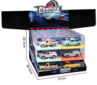 1: 36 Colorful Warrior Alloy Truck Pickup Colorful Bay Blue/White/Yellow Tri color Hybrid   ITEM NO.： W047222