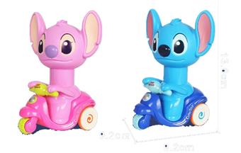 Stitch three wheeled pressure car (12pc/display box)   ITEM NO.： W042075