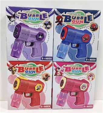 Fully automatic bubble gun, 4 mixed models   ITEM NO.： W055764