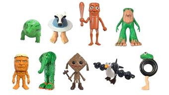 Shanhaijing wooden stick figurine 9 pieces OPP bag   ITEM NO.： W055626