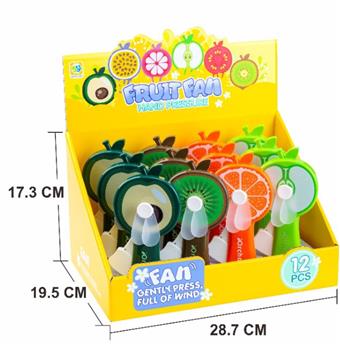 Colorful Fruit Fan 12pcs/Display Box   ITEM NO.： W042069