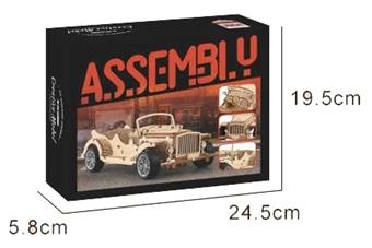 DIY wooden assembly retro vintage car   ITEM NO.： W042592