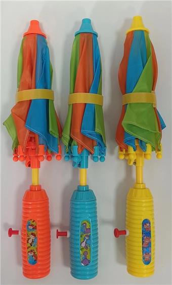 Water gun umbrella (candy toy) 3-color mixed design   ITEM NO.： W067676