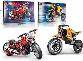 AB Original Package DIY Puzzle Assembly Building Blocks Particle New Motorcycle (470PCS/506PCS)   ITEM NO.： W046317