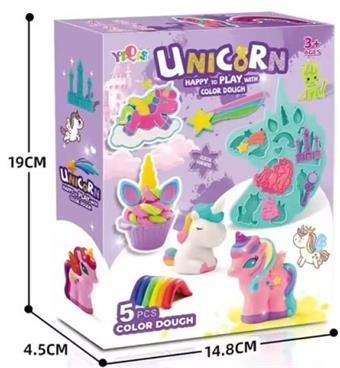 Unicorn colored clay   ITEM NO.： W052877